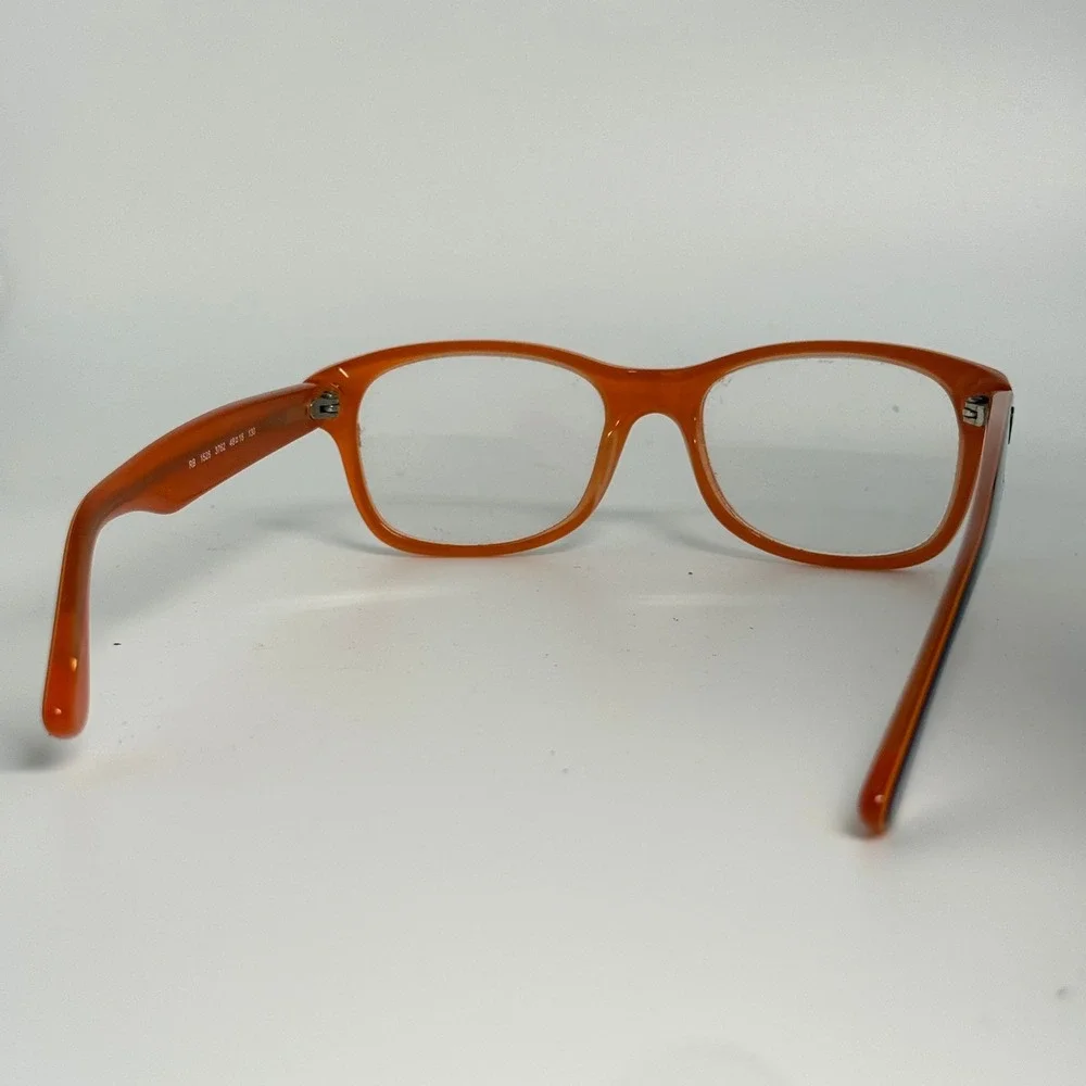 Ray-Ban Junior RB 1528 3762 Navy Blue Orange Square Eyeglass Frames 48-16-130
